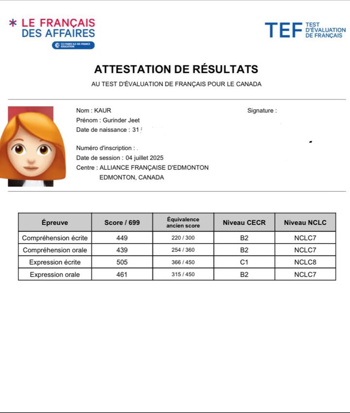 Buy TEF Certificate NCLC9 In Taiwan