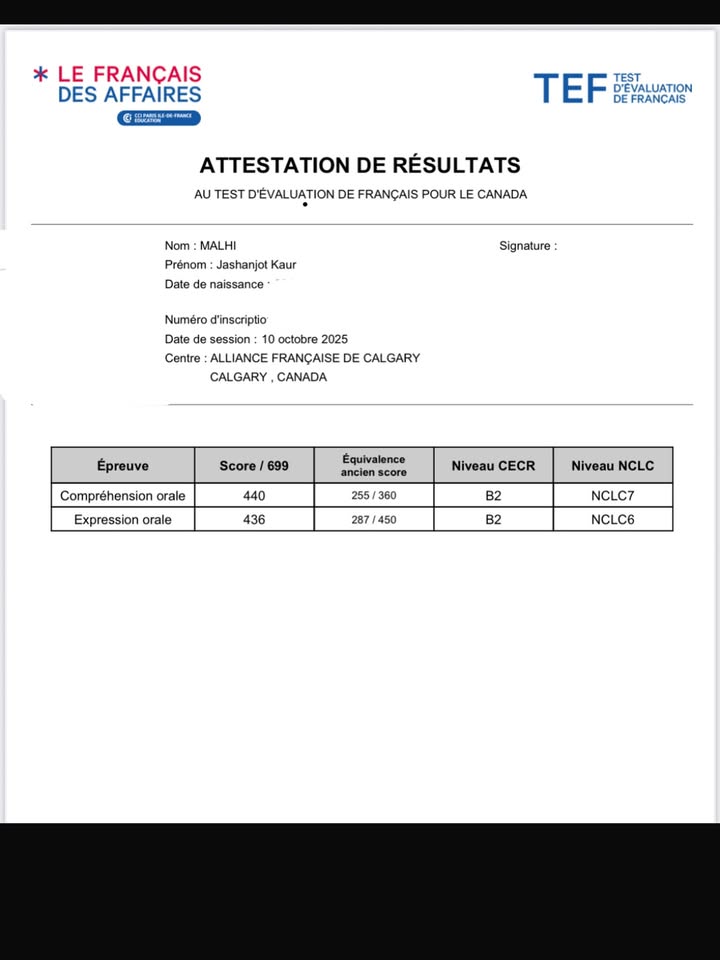 TEF results certificate For sale in Ghana